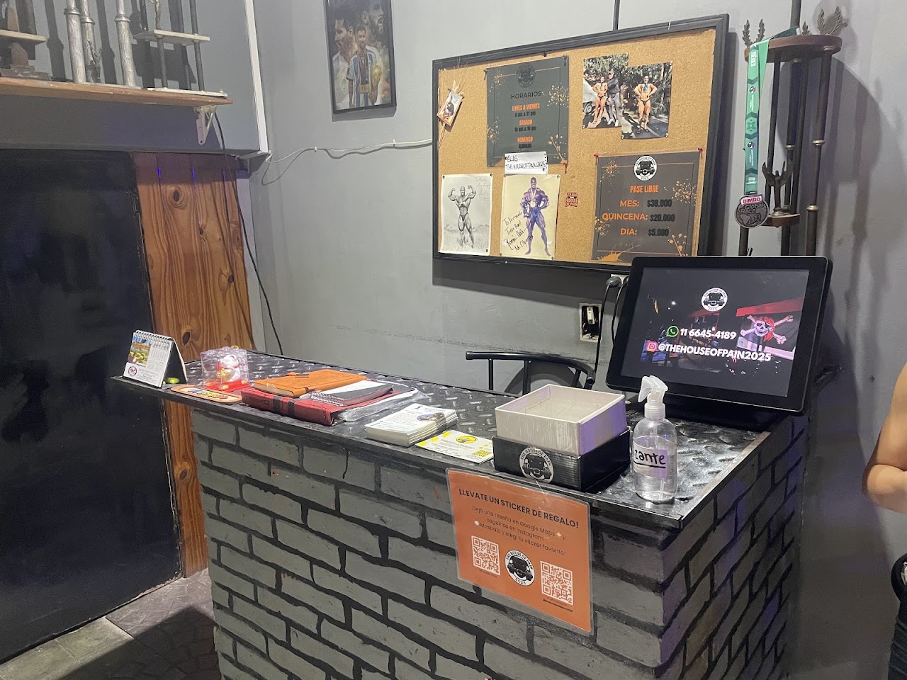 Recepción del gimnasio